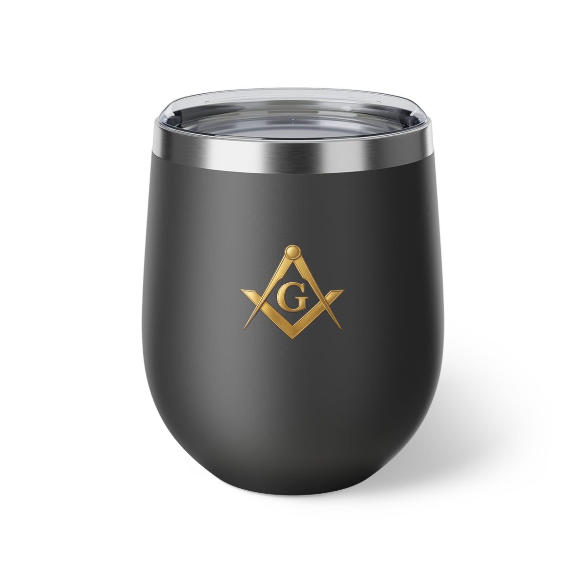 Master Mason Blue Lodge Vacuum Cup - Golden Square & Compasses with G - Bricks Masons