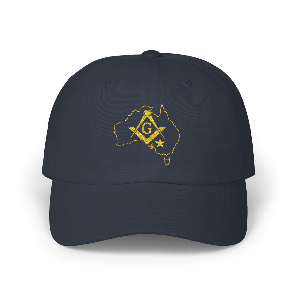Master Mason Blue Lodge Australia Jurisdiction Baseball Cap - Australia Map Square & Compass G - Bricks Masons