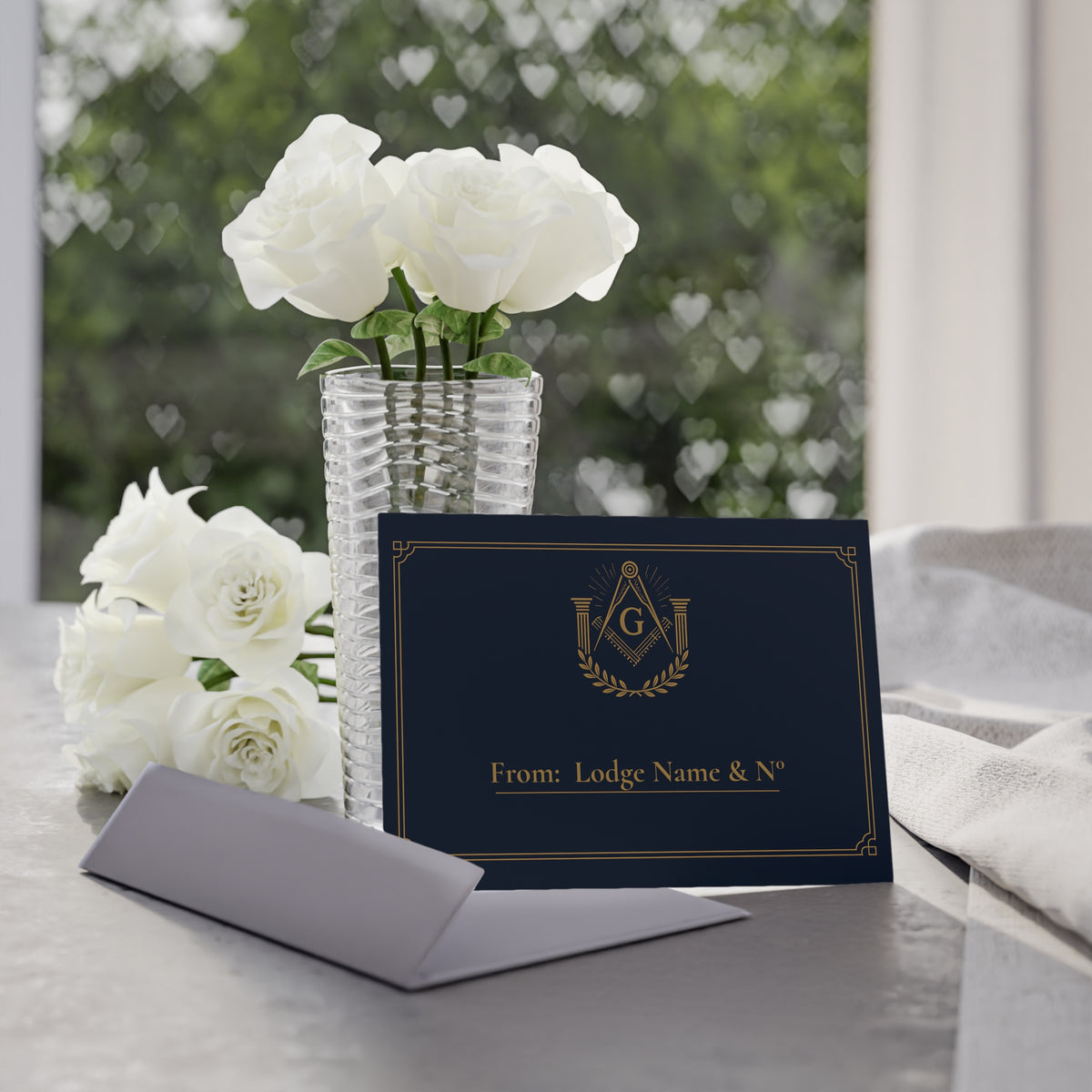 Master Mason Blue Lodge Greeting Card - (Two-sided print) - Bricks Masons