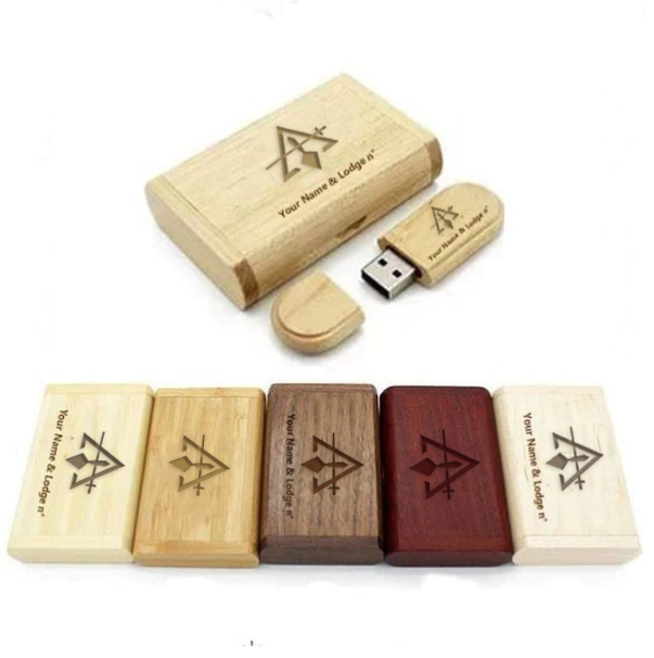 Council USB Flash Drives - Various Wood Colors - Bricks Masons