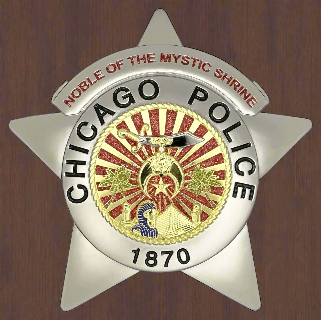 Shriners Badge - Chicago Police Noble Of The Mystic Shrine - Bricks Masons