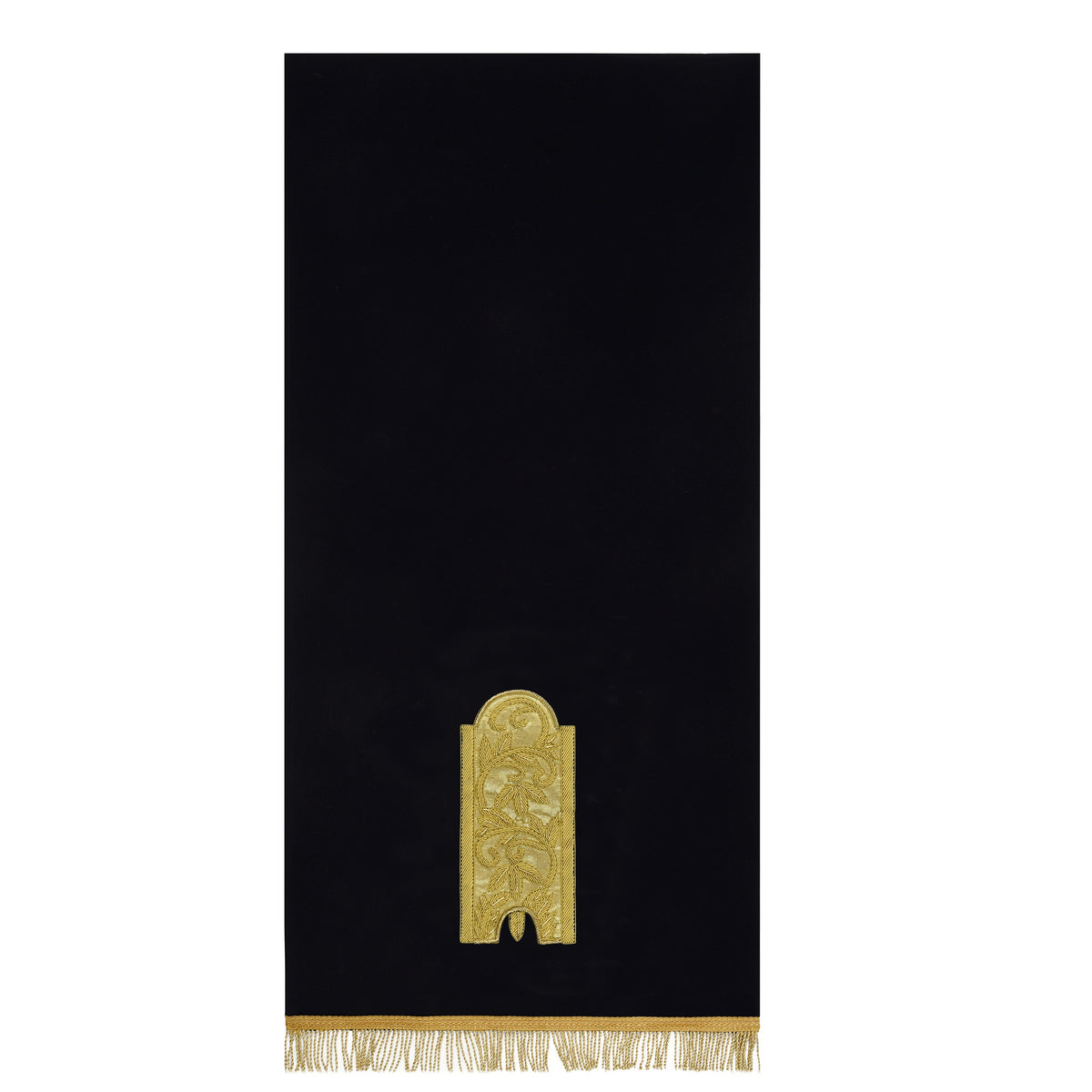 Junior Warden Blue Lodge Officer Pedestal Cover - Dark Blue With Gold Bullion & Fringe - Bricks Masons