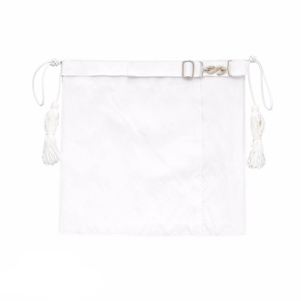 Entered Apprentice Blue Lodge Apron - All White Leather with Cords - Bricks Masons