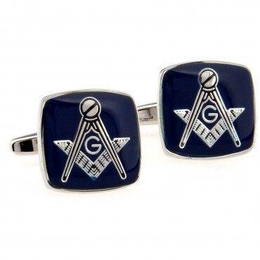 Master Mason Blue Lodge Cufflink - Blue - Bricks Masons
