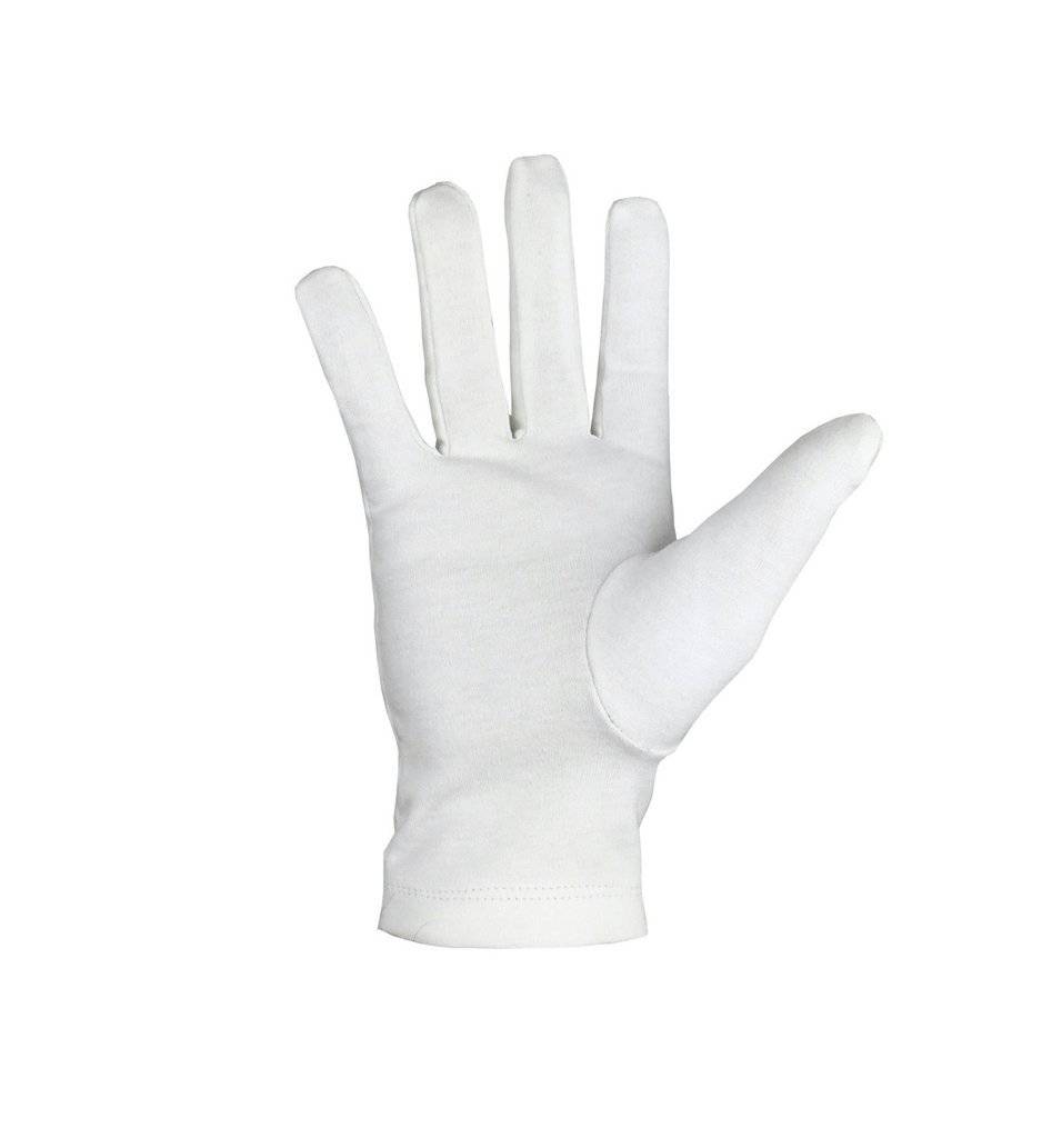 Master Mason Blue Lodge Gloves - Cotton with Yellow and Blue Square & Compass - Bricks Masons