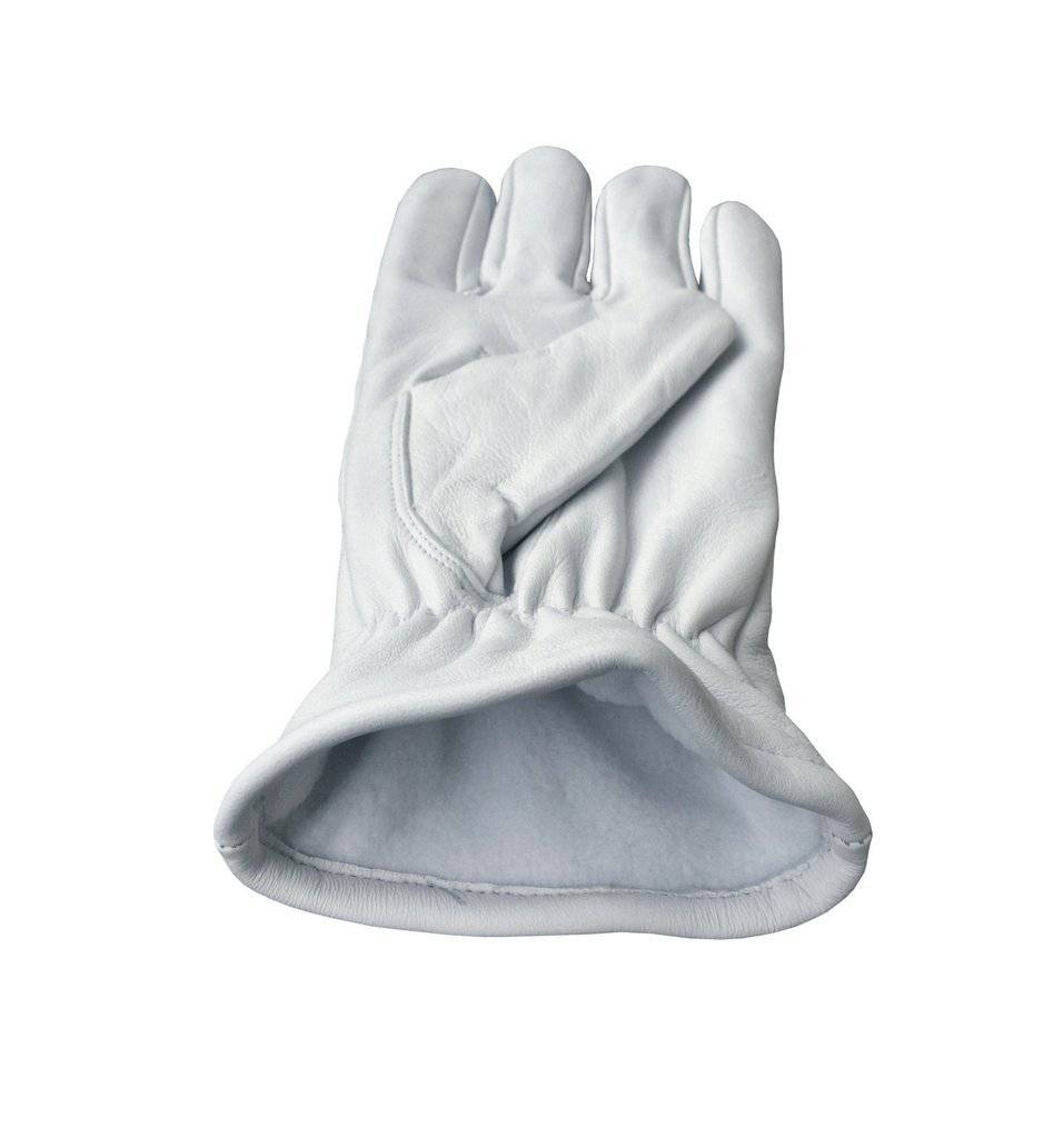 Master Mason Blue Lodge Gloves - White Leather with Square & Compass G - Bricks Masons