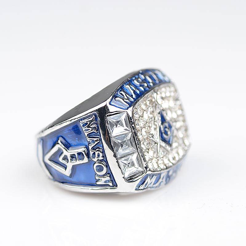 Master Mason Blue Lodge Ring - Blue - Bricks Masons