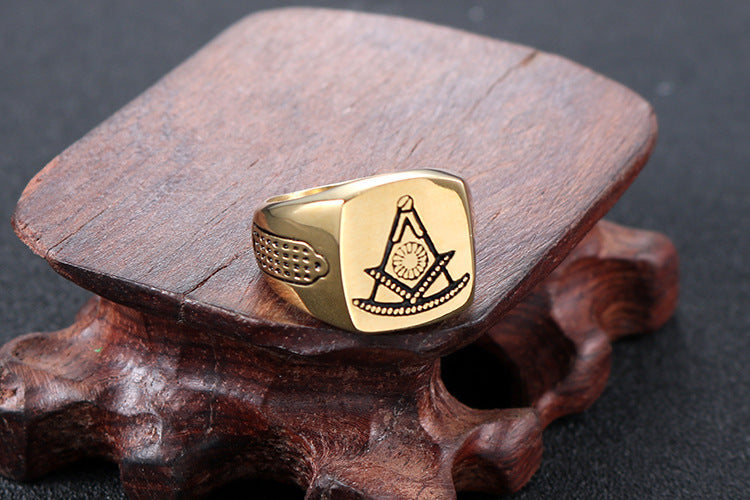 Past Master Blue Lodge Ring - Gold
Titanium Steel - Bricks Masons