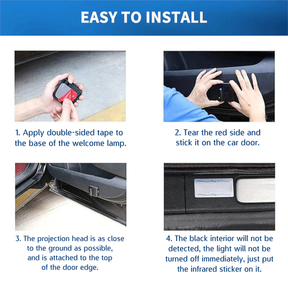 Past Master Blue Lodge Car Door Light Projector - Customizable Wireless LED - Bricks Masons