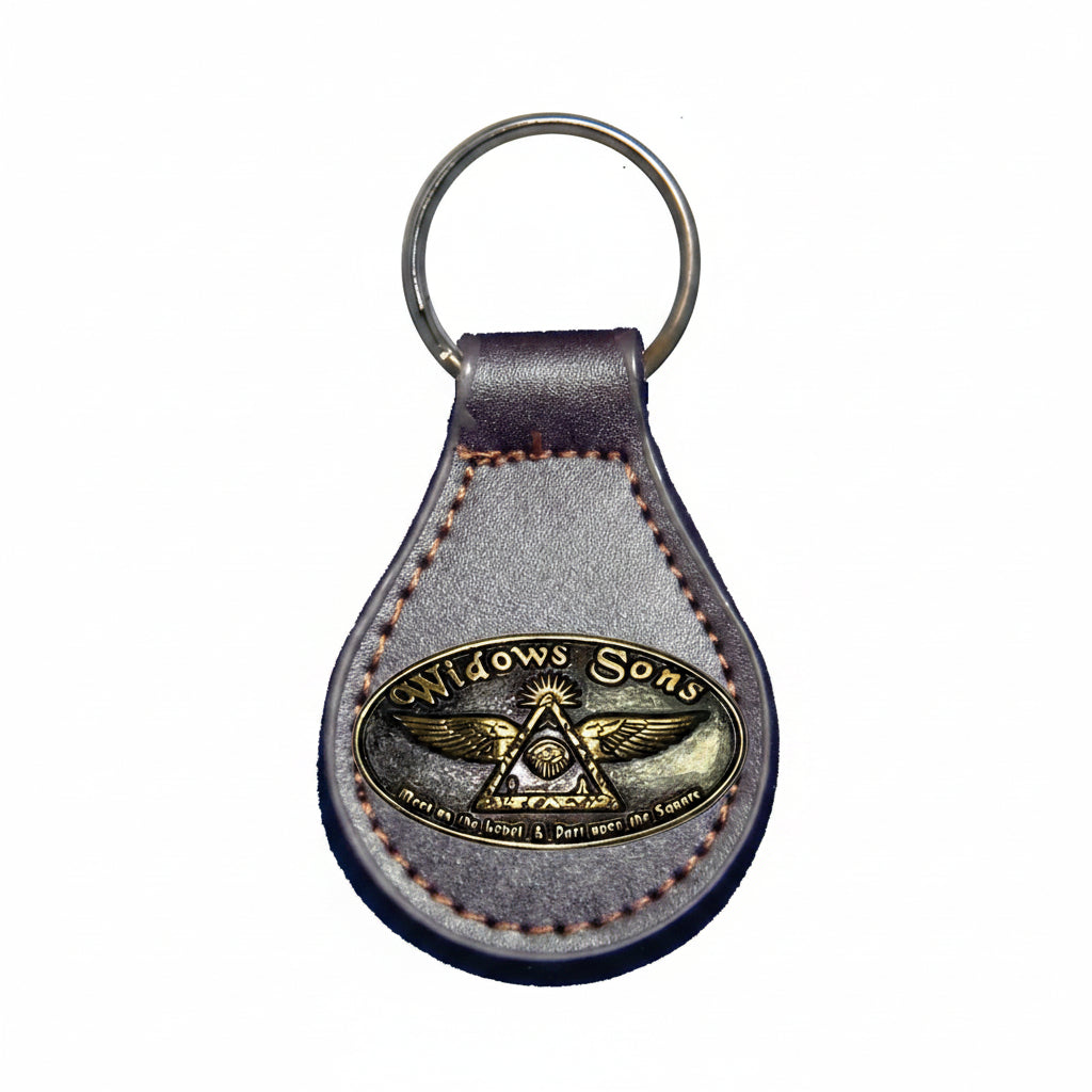 Widows Sons Keychain - Brown Leather - Bricks Masons