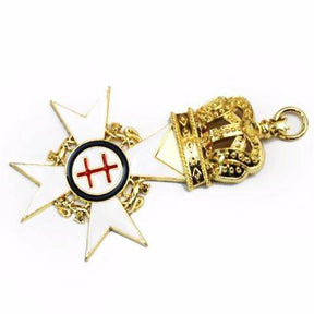 Past Preceptor Knights Templar English Regulation Collar Jewel - Gold Plated