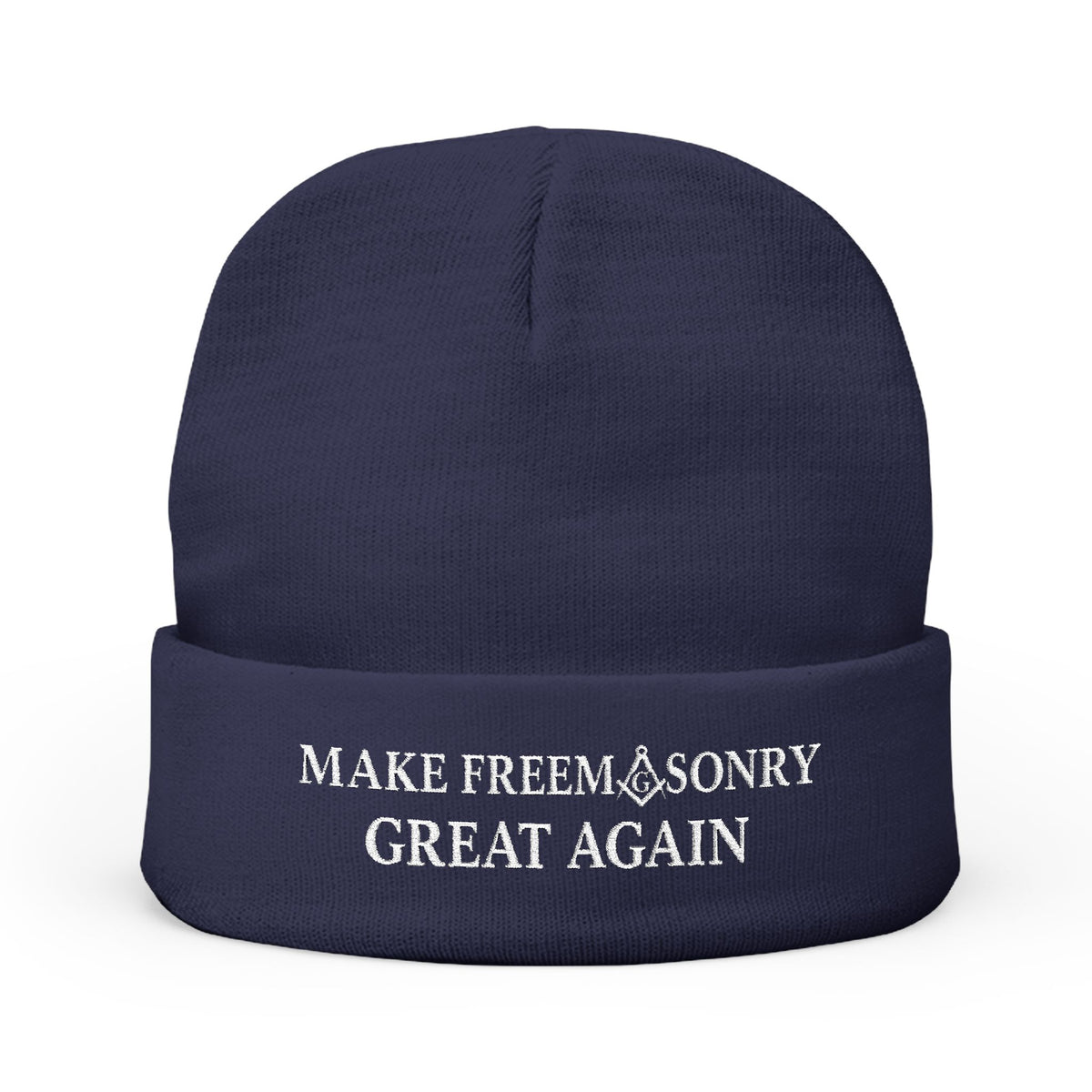 Master Mason Blue Lodge Beanie - Knit Embroidery Make Freemasonry Great Again - Bricks Masons