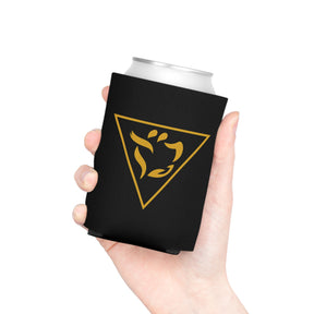 Grand Tiler of Solomon Can Cooler - Gold With Black Polyester Exterior - Bricks Masons