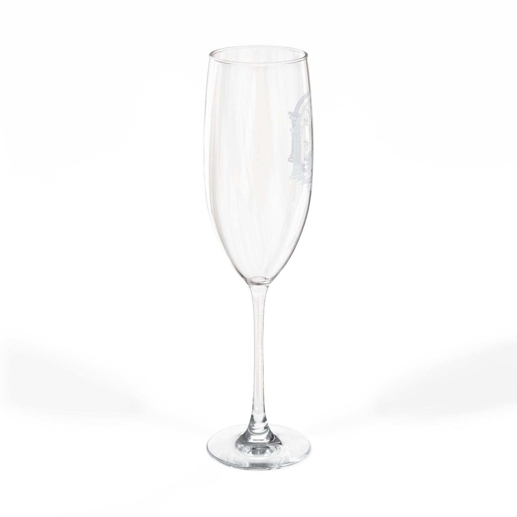 Master Mason Blue Lodge Champagne Flute - Checkered Floor Pillars All-Seeing Eye & Tools - Bricks Masons