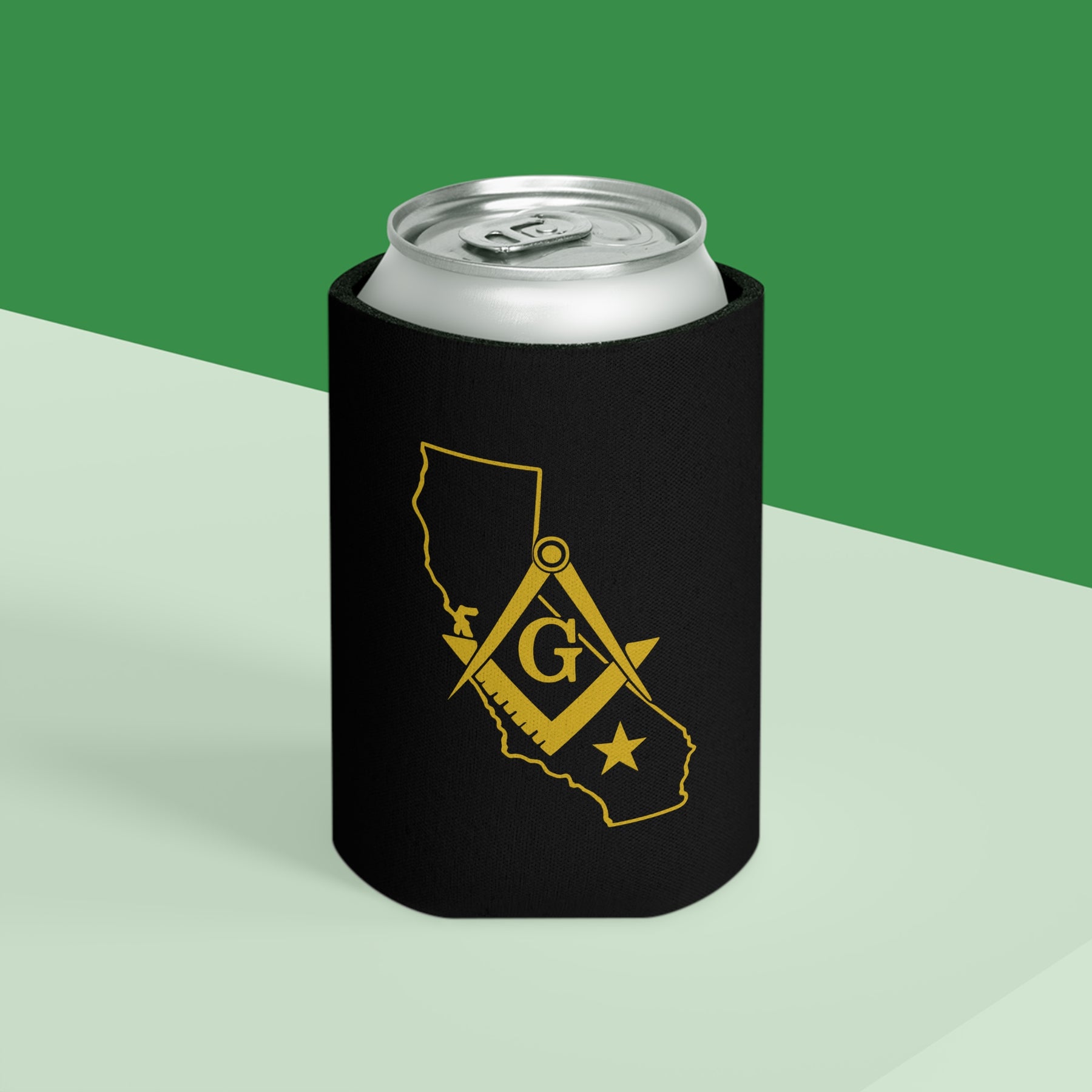 Master Mason Blue Lodge Can Cooler - California Mason - Bricks Masons