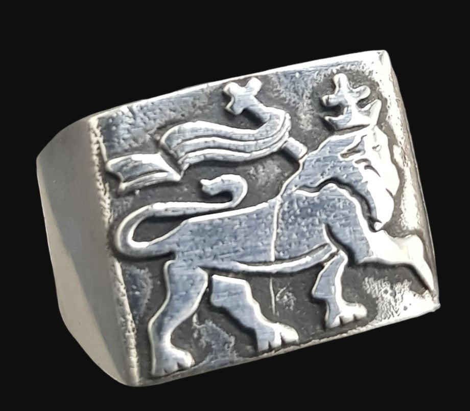 Leon Judah Rastafari Silver Ring 1.5 Cm 7 Gr Art 1012 - Bricks Masons