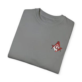 Master Mason Blue Lodge Canada Jurisdiction T-Shirt - Garment-Dyed Tee Various Colors - Bricks Masons