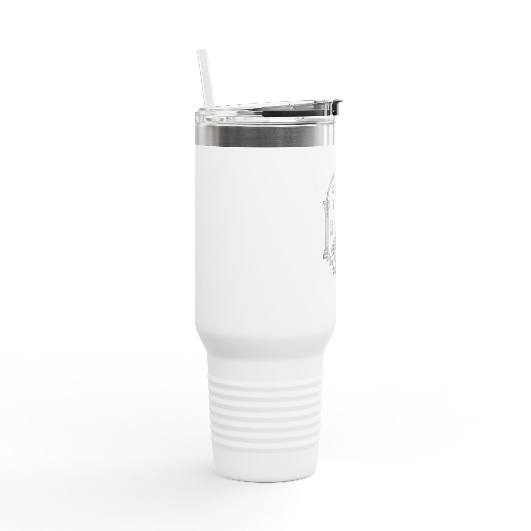 Master Mason Blue Lodge Ringneck Tumbler - Temple Scene with Square & Compass - Bricks Masons