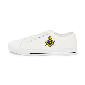 Master Mason Blue Lodge Sneaker - Low Top Sneaker Black & White Sole - Bricks Masons