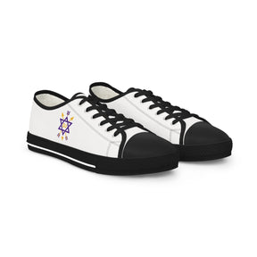 Order of the Secret Monitor Sneaker - Low Top Sneaker Black & White Gold & Purple Emblem - Bricks Masons