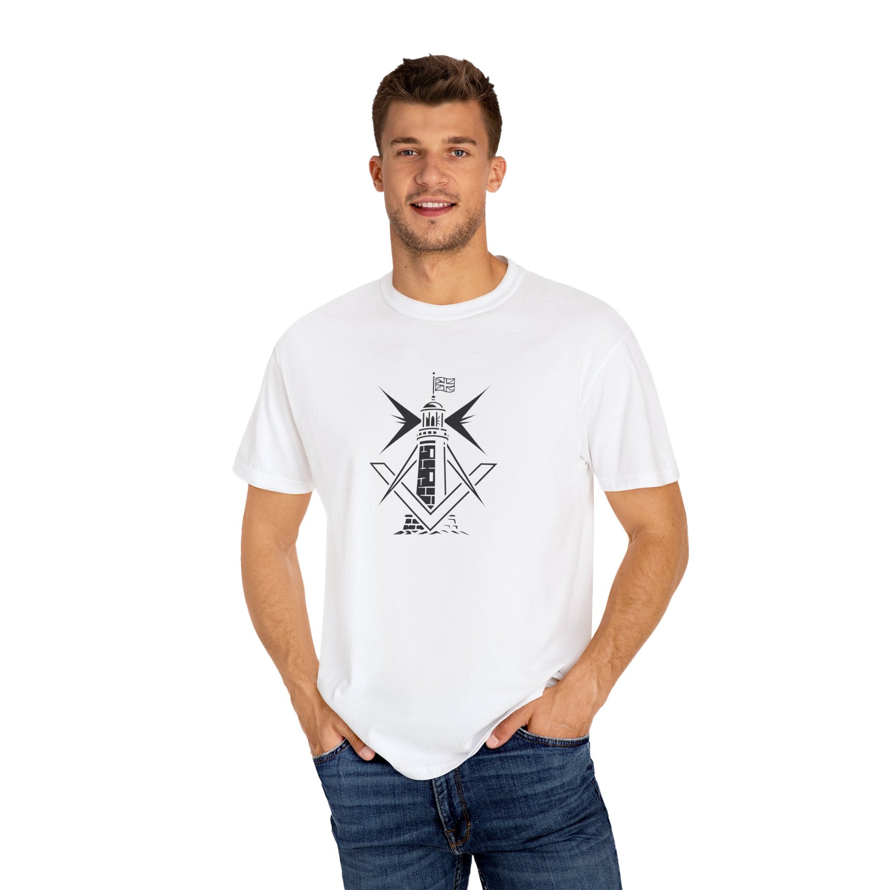 Master Mason Craft T-Shirt - United Kingdom Beacon of Brotherhood - Bricks Masons