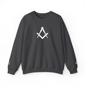 Master Mason Blue Lodge Sweatshirt - Crewneck Square & Compass Embroidery - Bricks Masons