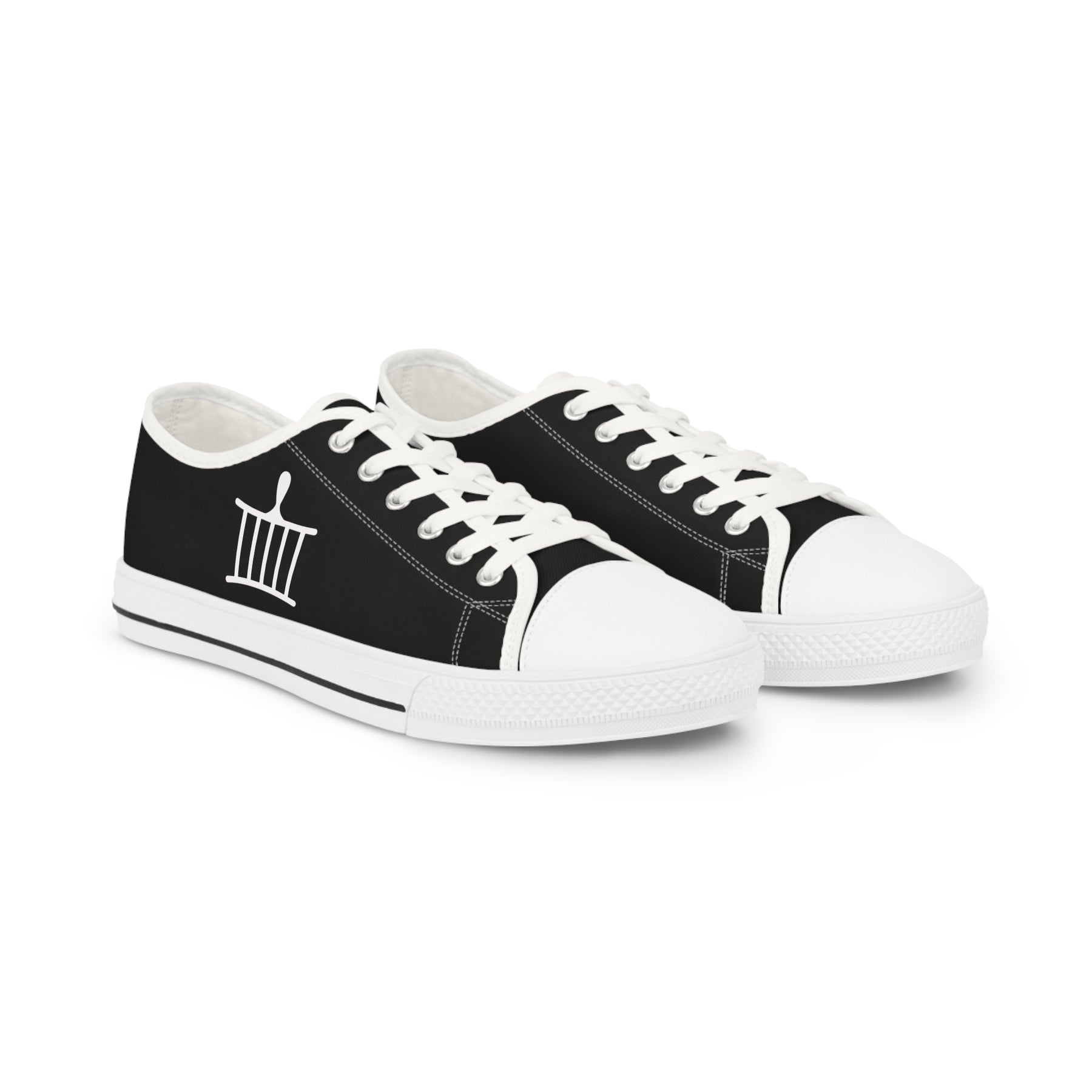 St. Lawrence the Martyr Sneaker - Low Top Sneaker Black & White - Bricks Masons