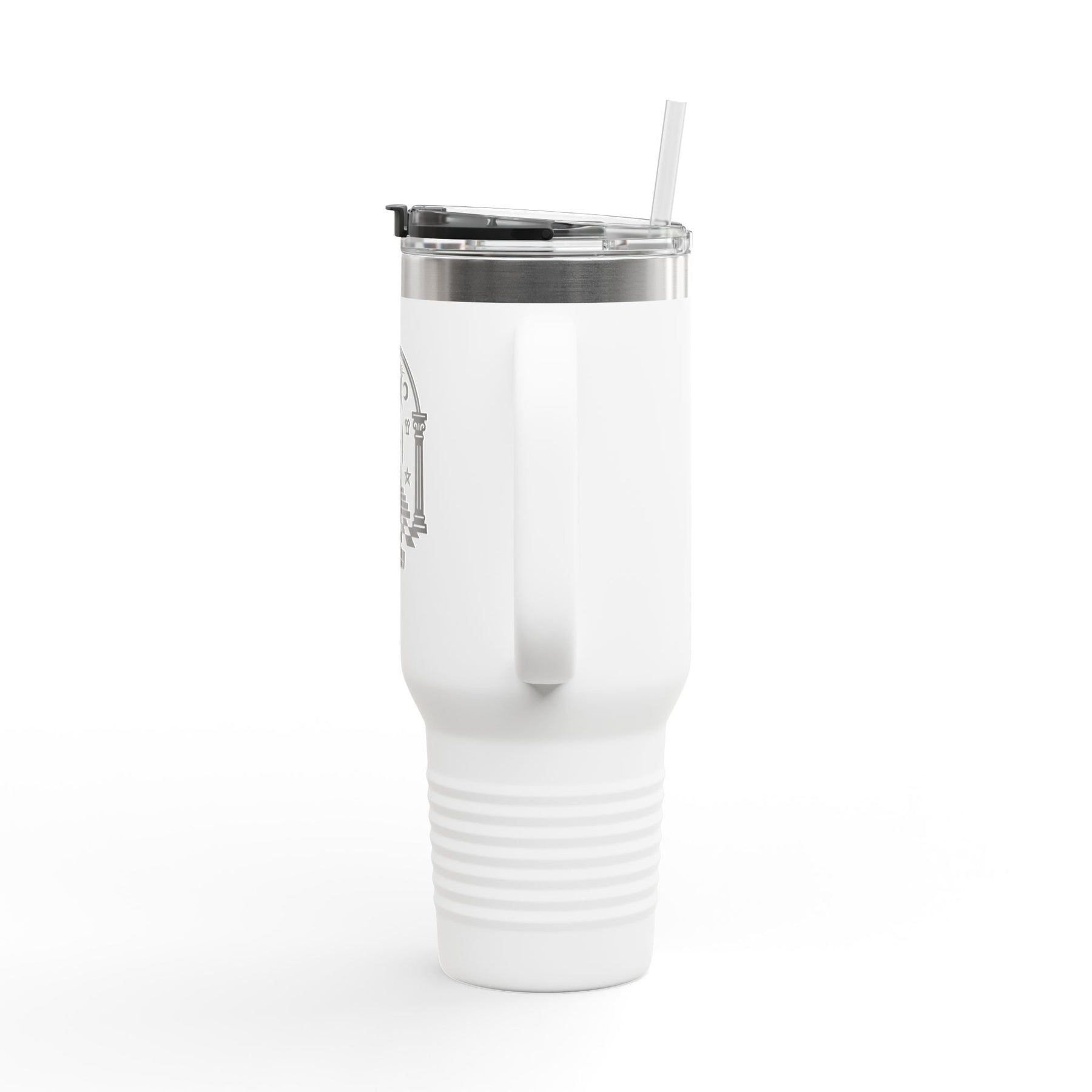 Master Mason Blue Lodge Ringneck Tumbler - Temple Scene with Square & Compass - Bricks Masons