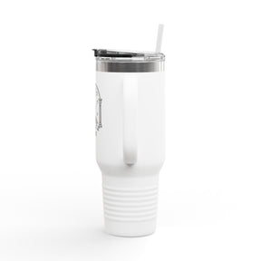 Master Mason Blue Lodge Ringneck Tumbler - Temple Scene with Square & Compass - Bricks Masons
