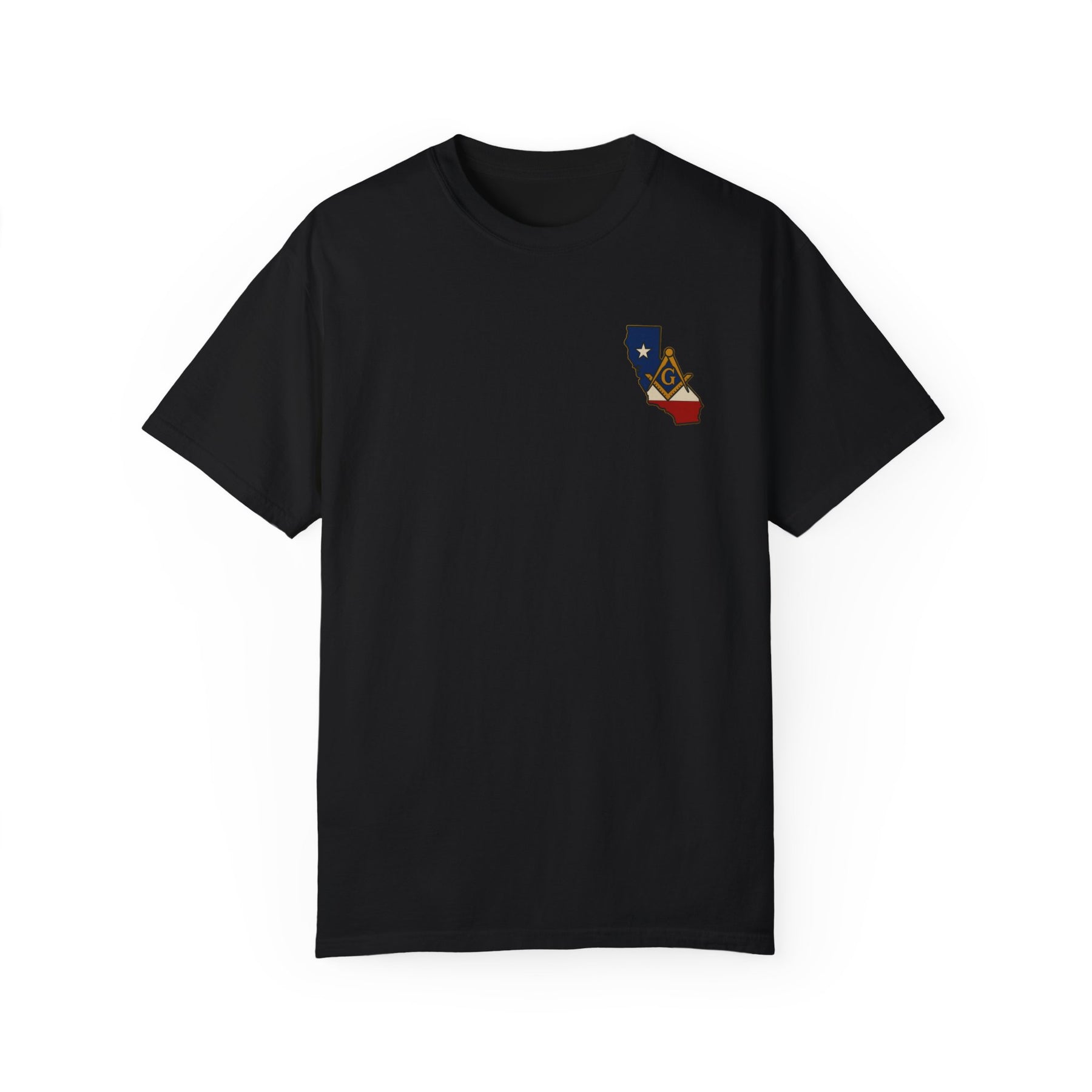 Master Mason Blue Lodge T-Shirt - Garment-Dyed California Mason - Bricks Masons