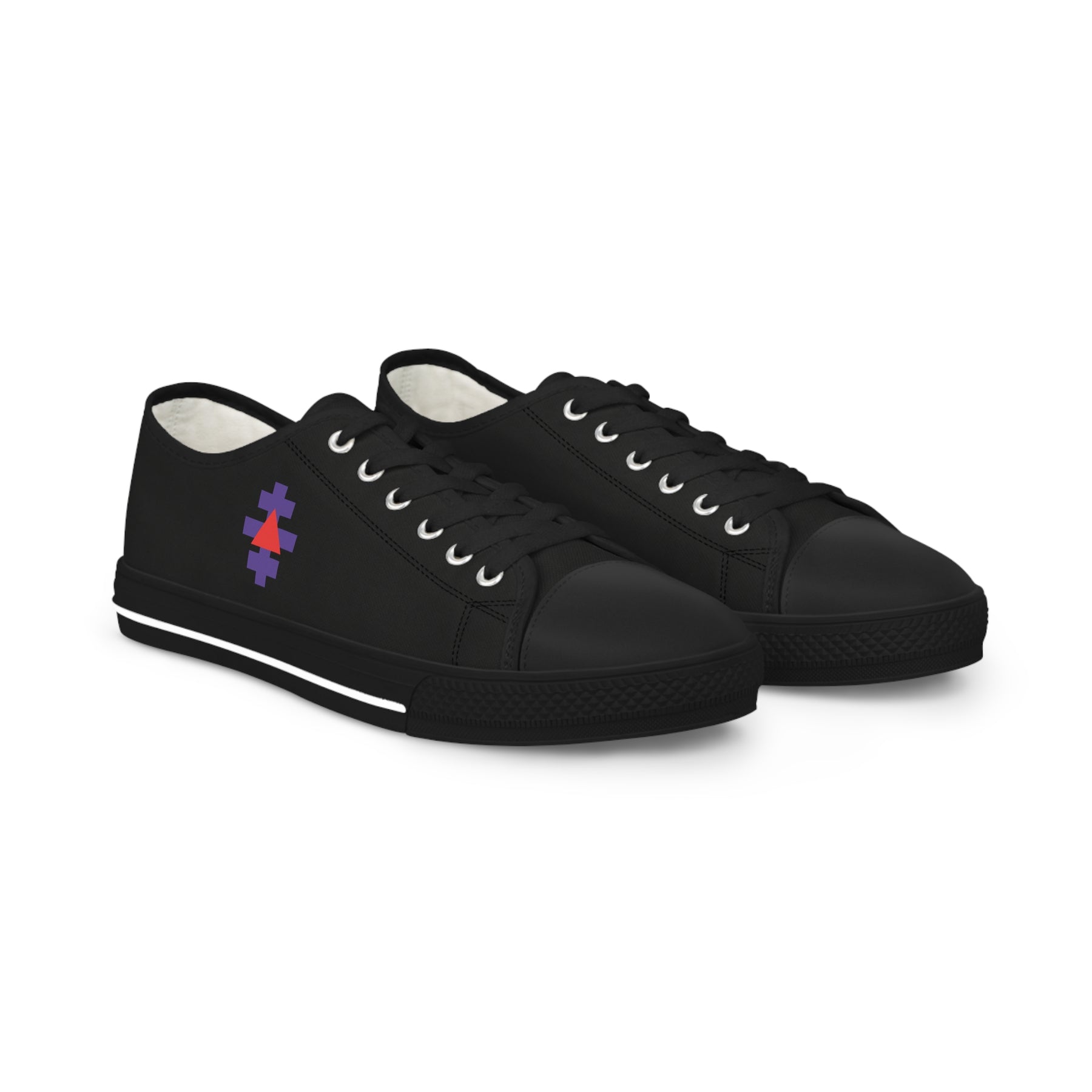 Knight Templar Priests Sneaker - Low Top Sneaker Black & White - Bricks Masons