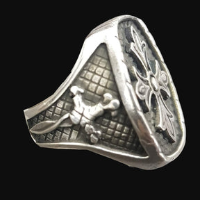 Knights Templar Ring 2.5 x 2 cm 15 g Silver Art 1274 - Bricks Masons