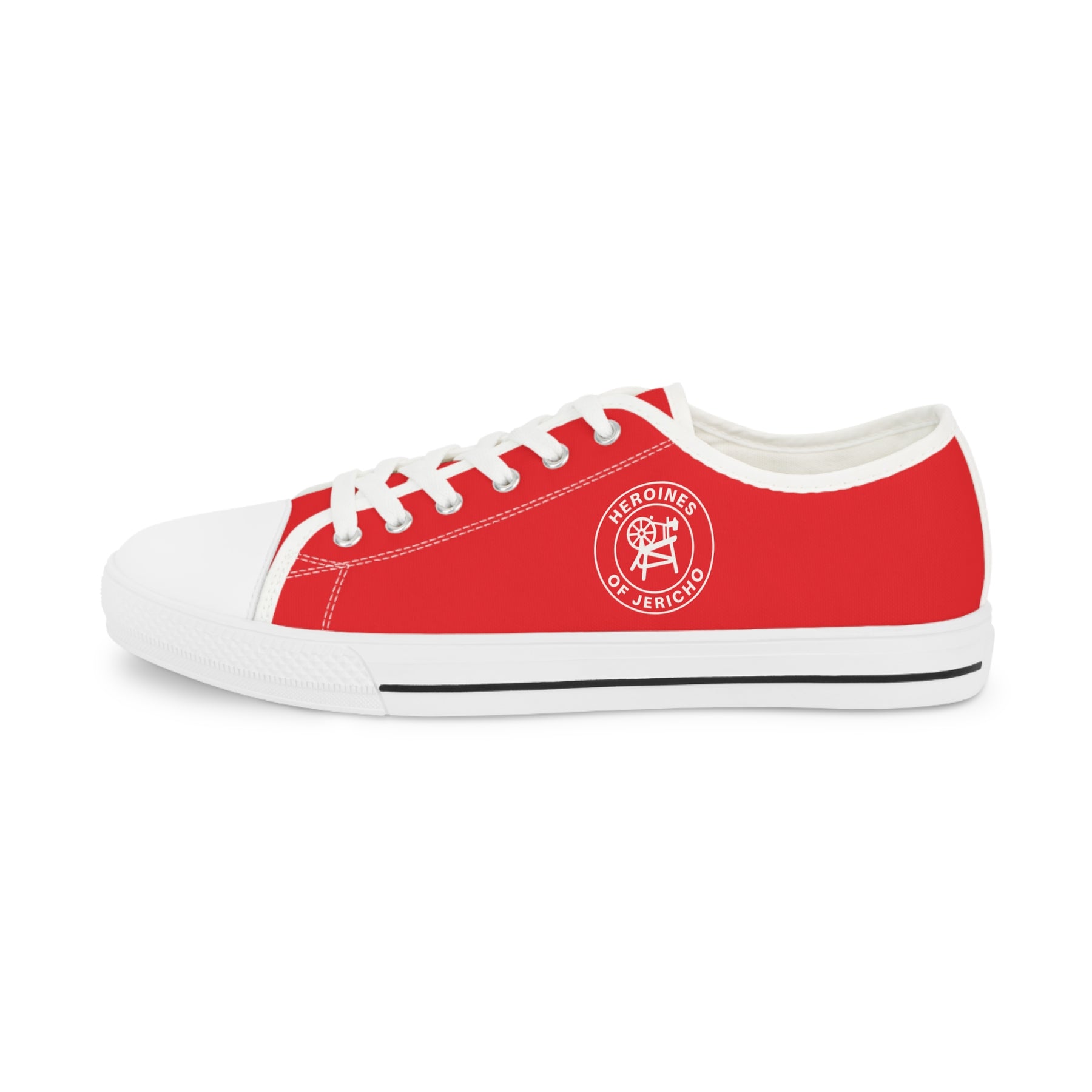 Heroines of Jericho Sneaker - Low Top Sneaker Black & White White Emblem - Bricks Masons