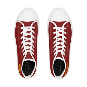 Council of Crusaders Sneaker - High Top Black & White Sole Maroon Canvas - Bricks Masons