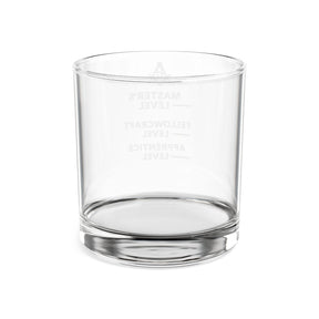 Master Mason Blue Lodge Whiskey Glass - Apprentice Fellowcraft & Master Level Glass