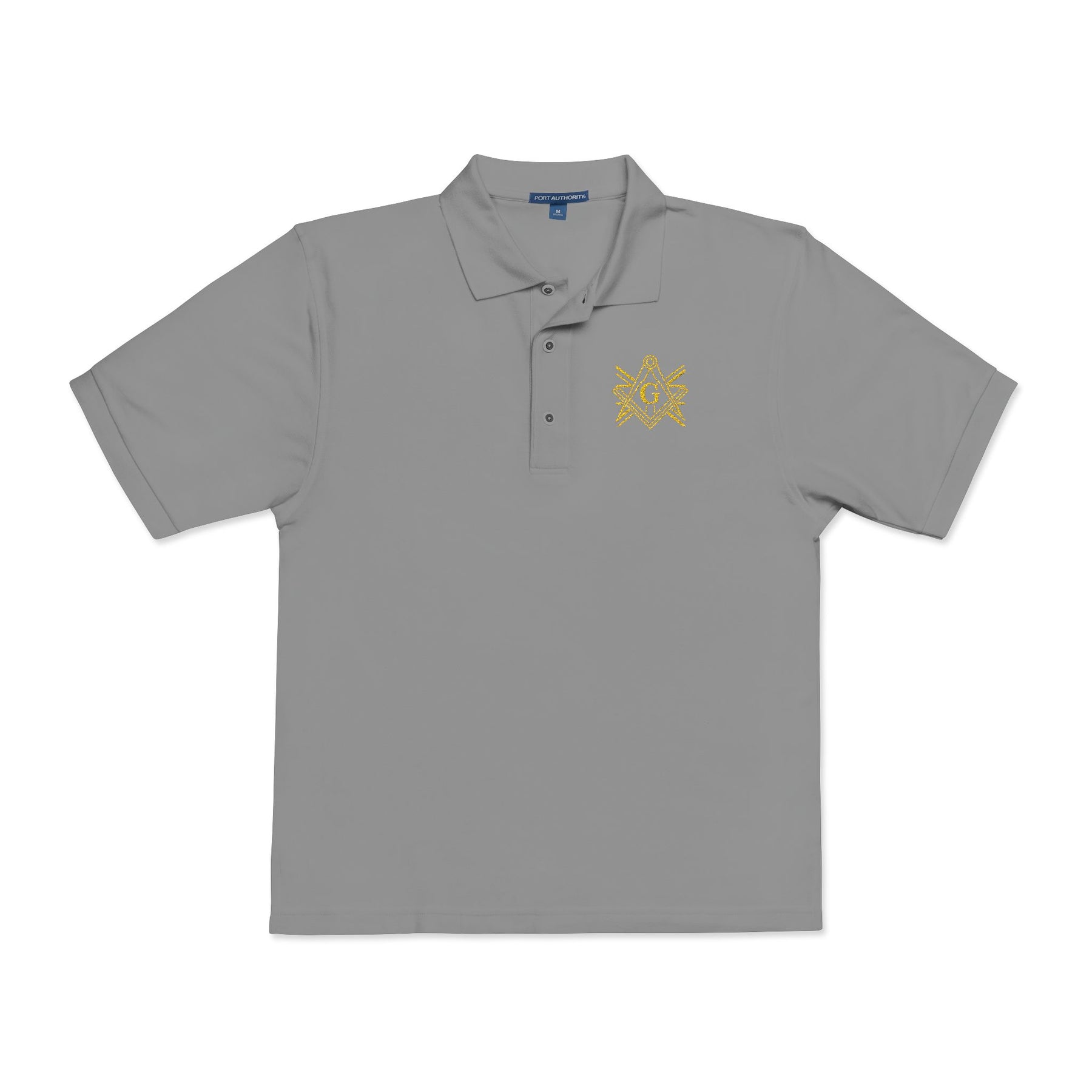 Master Mason Craft Polo Shirt - Embroidered United Kingdom Union Jack lines - Bricks Masons