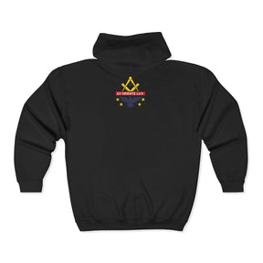 National Sojourners Hoodie - Zip Up Jacket Dual-Side Embroidery - Bricks Masons