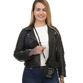 Master Mason Blue Lodge Cell Phone Wallet - Crafted For The Road Microfiber Leather - Bricks Masons