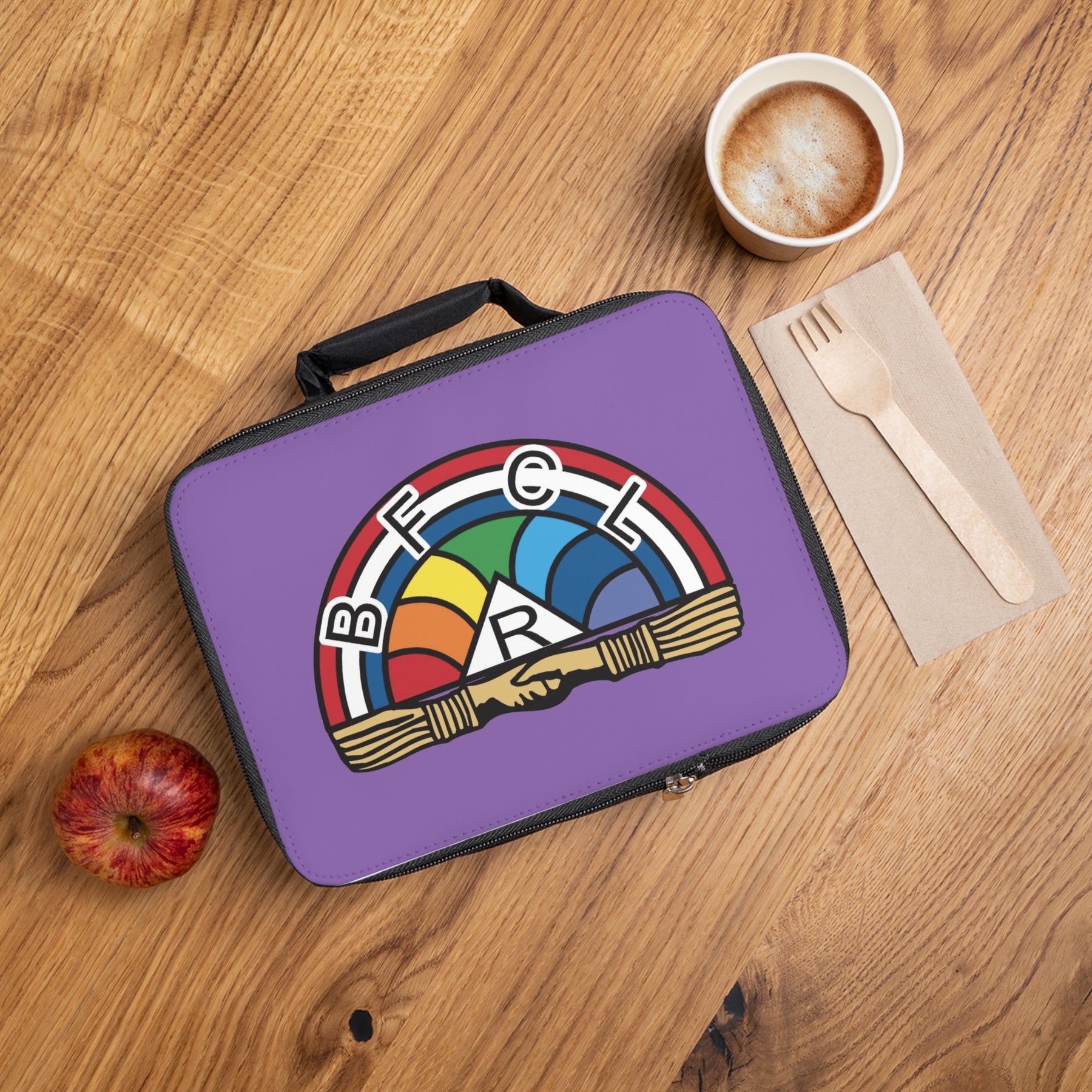 International Order of The Rainbow For Girls Lunch Bag - Vibrant Colors Fully Insulated - Bricks Masons