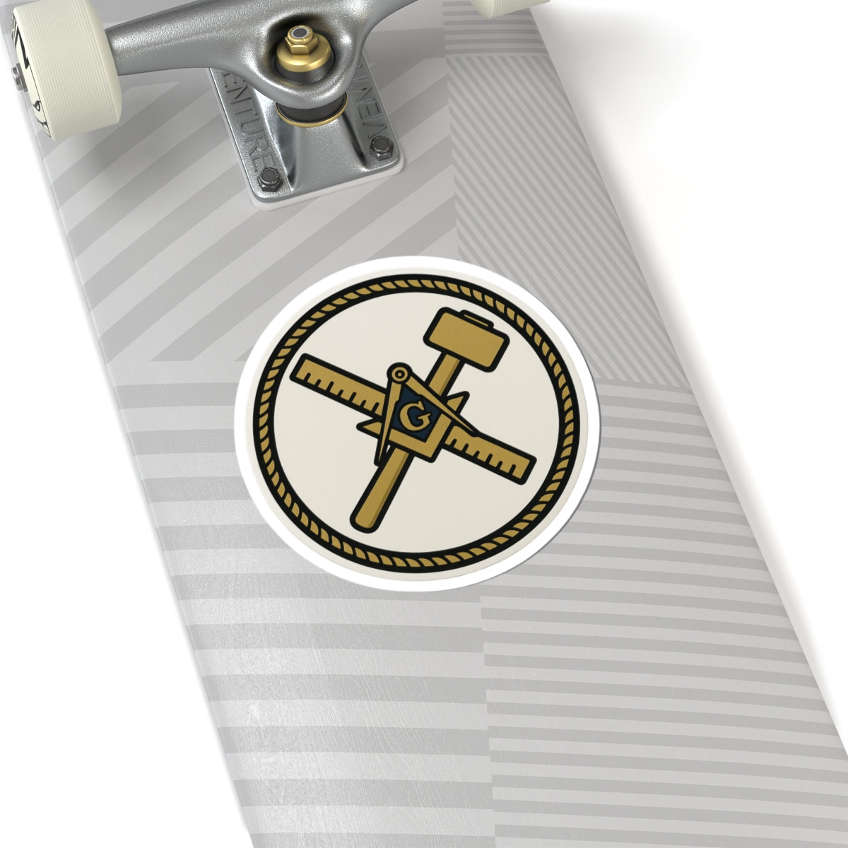 Master Mason Blue Lodge Sticker Decal - Kiss-Cut Colorful - Bricks Masons