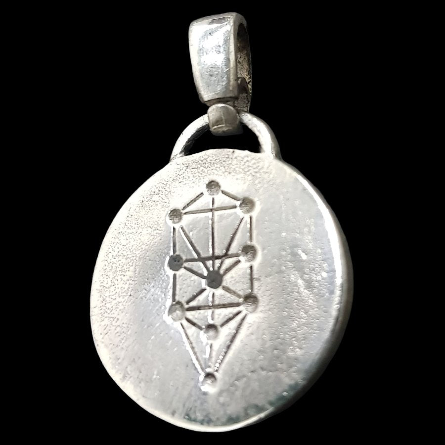 I said Kabbalah LISTEN TO YOUR SOUL Mem Ayin Chet Name of God 38 HAAMIAH in silver 2.5 Cm 9 Gr Art 1598 - Bricks Masons