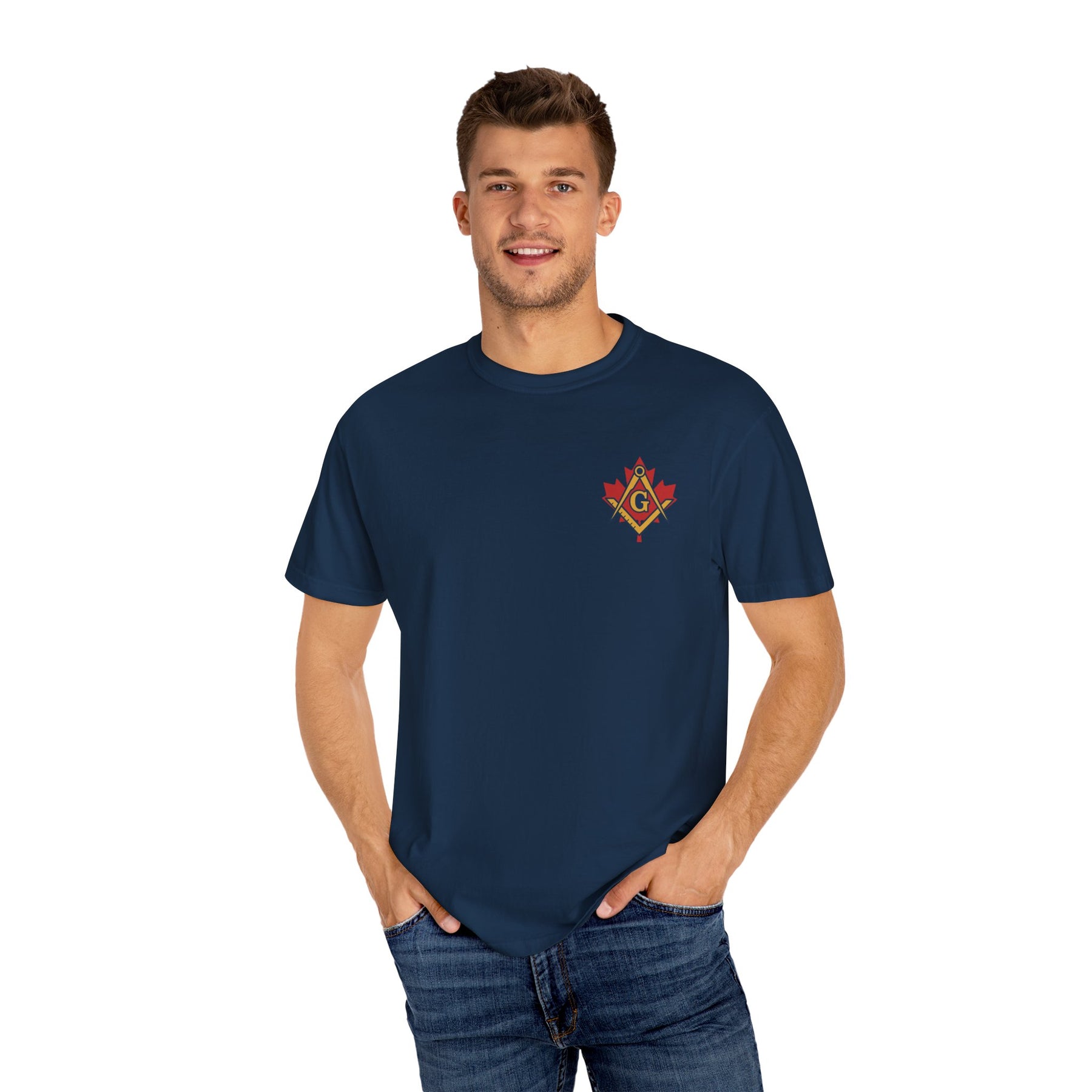 Master Mason Blue Lodge Canada Jurisdiction T-Shirt - Canada Mason Square & Compass G - Bricks Masons