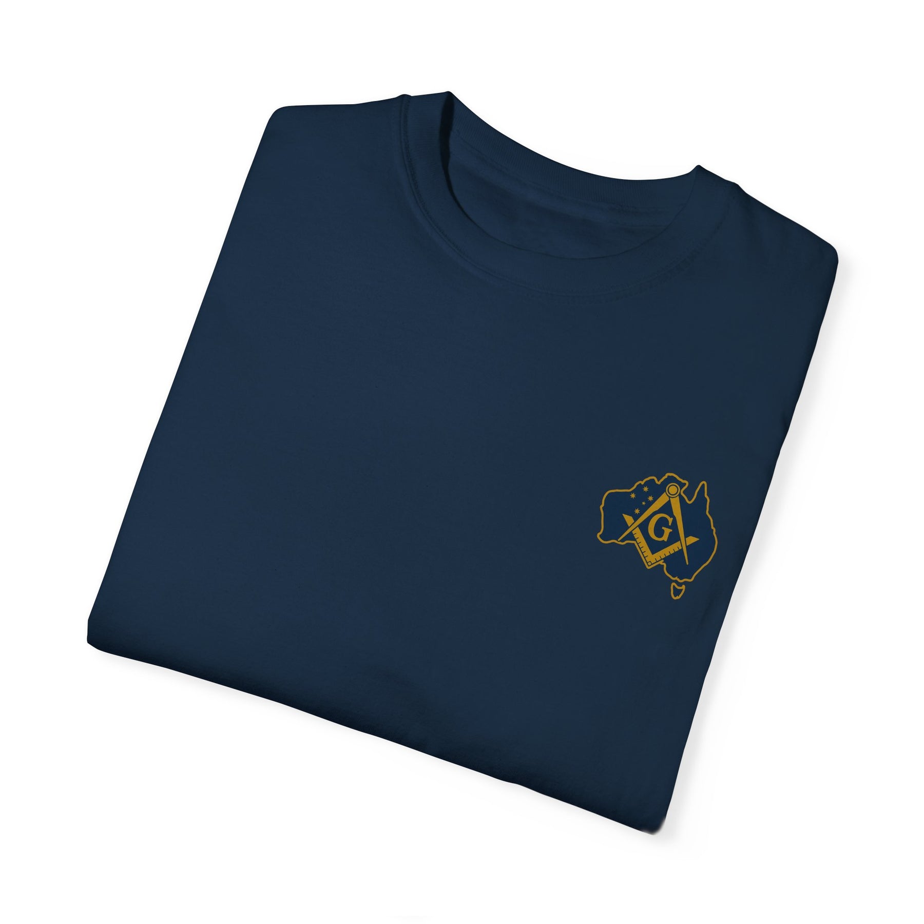 Master Mason Blue Lodge Australia Jurisdiction T-Shirt - Mason Garment-Dyed Tee - Bricks Masons