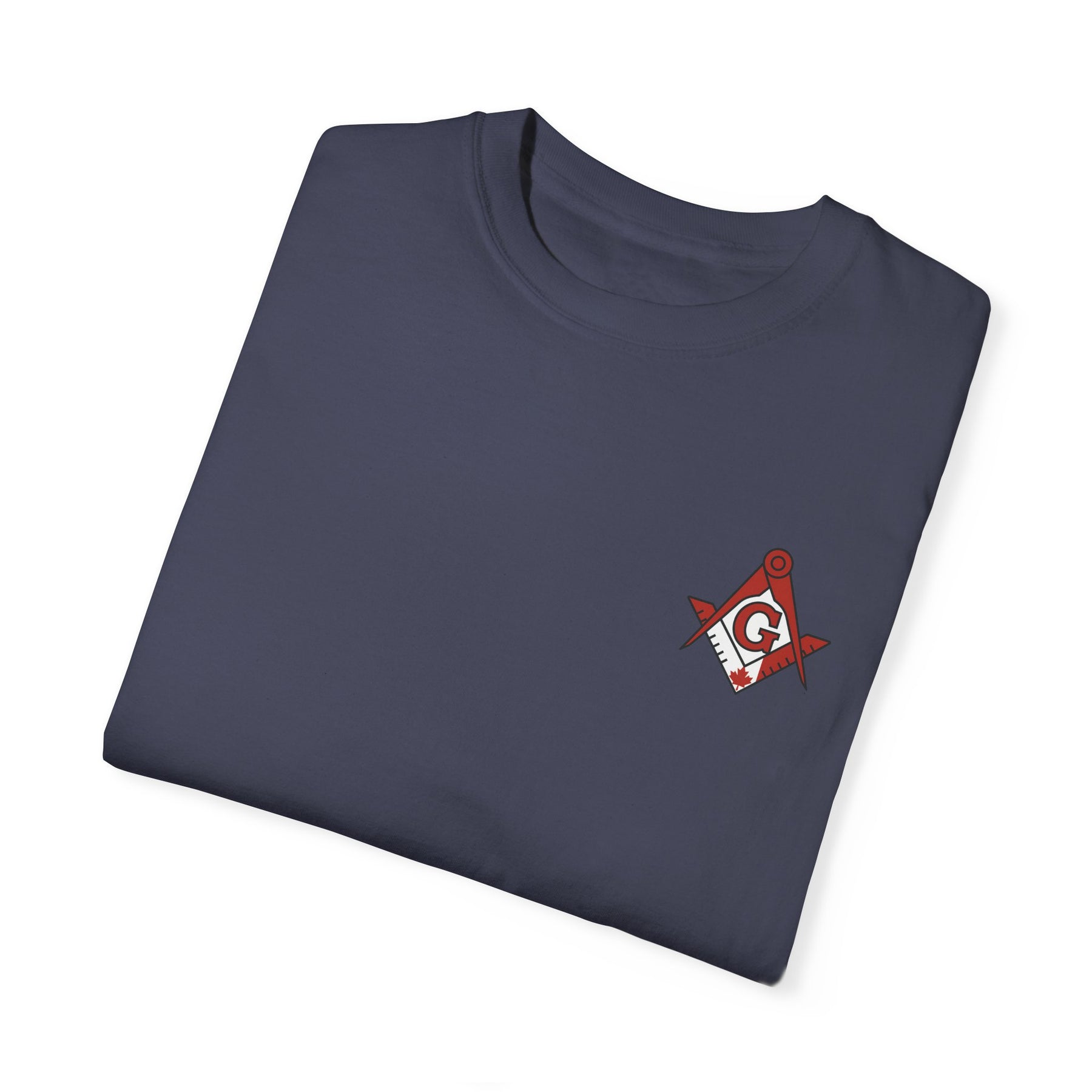 Master Mason Blue Lodge Canada Jurisdiction T-Shirt - Garment-Dyed Tee Various Colors - Bricks Masons