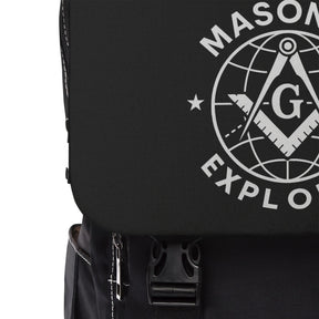 Master Mason Blue Lodge Backpack - Full Black Masonic Explorer - Bricks Masons