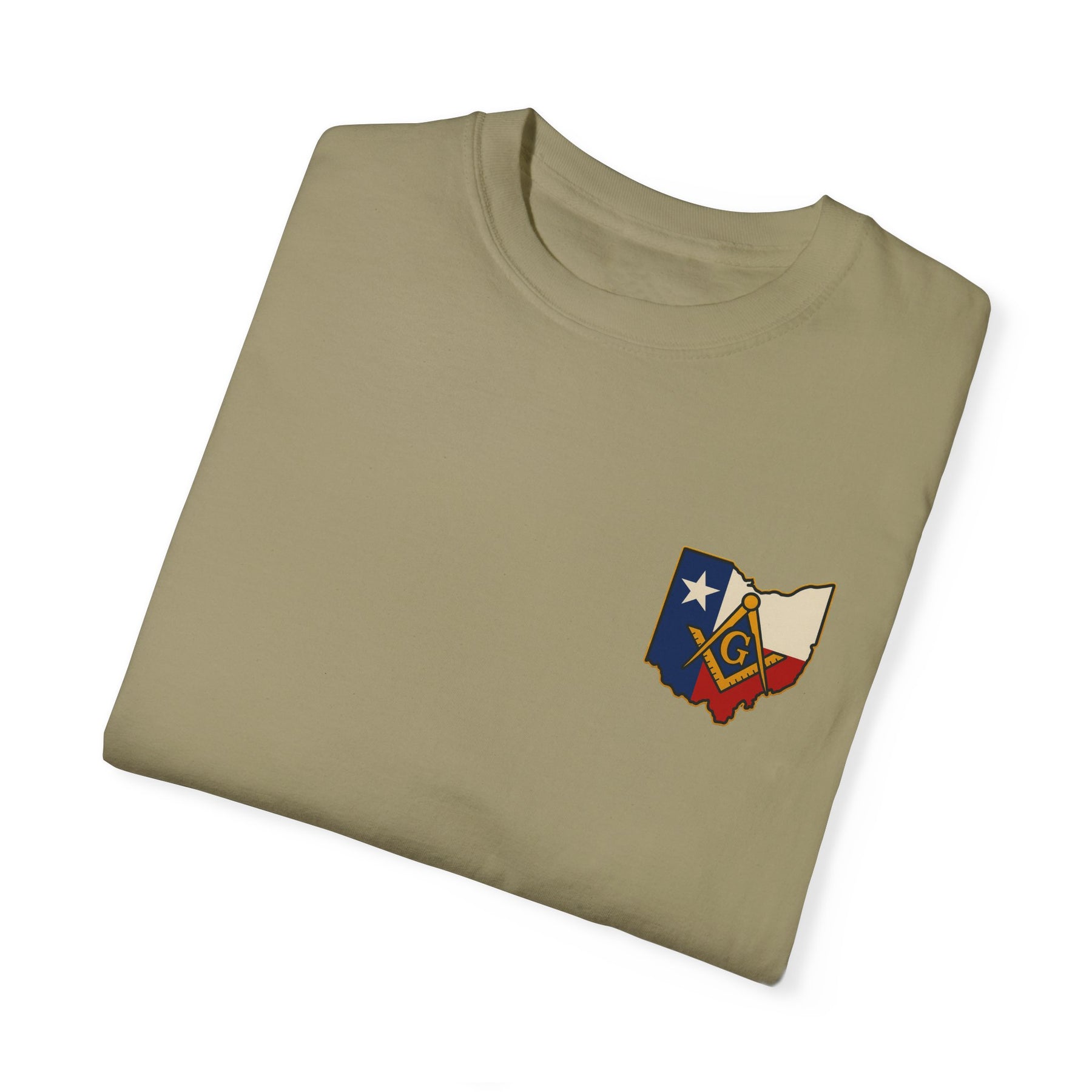 Master Mason Blue Lodge T-Shirt - Garment-Dyed Ohio Mason - Bricks Masons