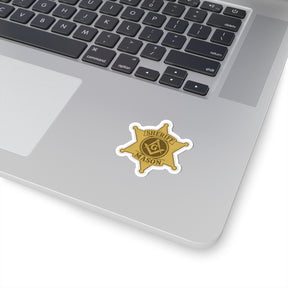 Master Mason Blue Lodge Sticker Decal - Kiss-Cut Sheriff Star - Bricks Masons