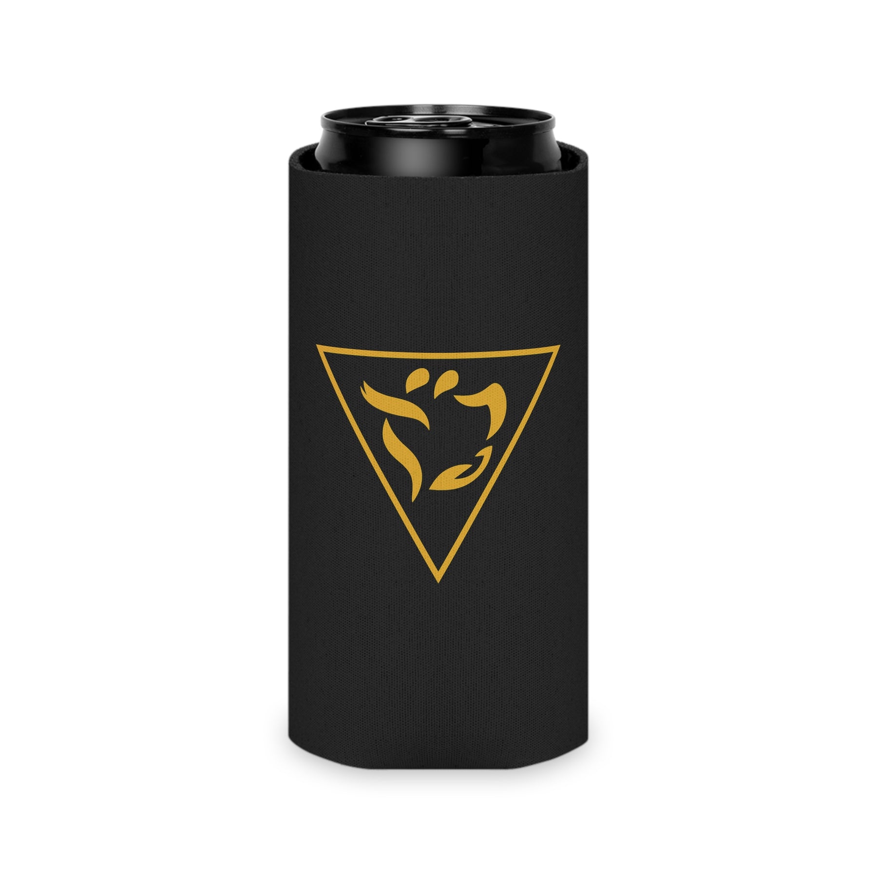 Grand Tiler of Solomon Can Cooler - Gold With Black Polyester Exterior - Bricks Masons