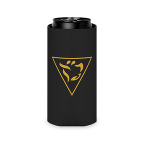 Grand Tiler of Solomon Can Cooler - Gold With Black Polyester Exterior - Bricks Masons