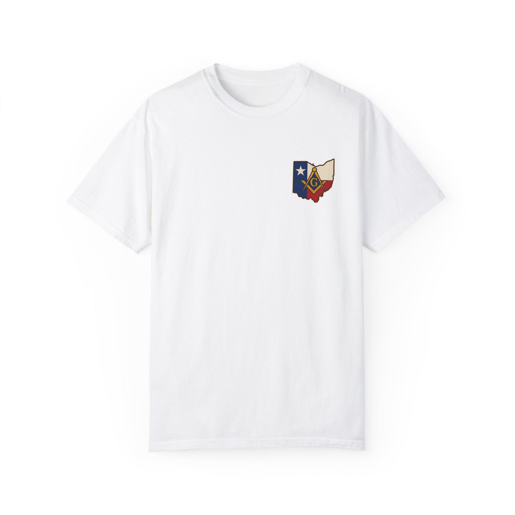 Master Mason Blue Lodge T-Shirt - Garment-Dyed Ohio Mason - Bricks Masons